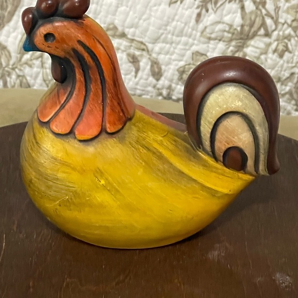 Orange and Brown Folk Art Rooster Accent - Picture 3 of 4